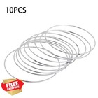 Mormchlots Metal Rings 10pc 6  Silver Round Macrame Hoops Diy