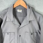 Vintage Sears Roebuck Work Shirt Men Xl Gray 60s Work Mechanic Shop Usa Workwear
