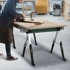 Saw Horses 2 Pack Work Bench Heavy Duty 2600 Lbs Capacity Height Adjustable