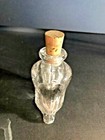 Vintage Cut Clear Glass Inkwell W stopper Ornate Design  Pre Owned