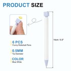 6pcs Funny Rollerball Pens 0 5mm Writing Pen Black Gel Ink Pens Abcd blue White
