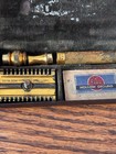 Vintage Gold Brass Gillette Safety Razor Set In Original Case