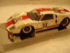 1 24 Scale Classic  Mint  Cox revell Hybrid Ford Gt Slot Car In Display Case 