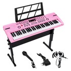 61 Key Digital Music Piano Keyboard - Portable Electronic Instrument W Stand Pk