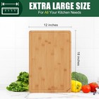 Extra Large Organic Bamboo Cutting Boards For Kitchen  18 x12  Wooden Xl