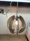 Vintage Large Retro Mid Century Modern Lucite String Art Swag Lamp   Works