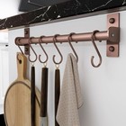 Dseap Kitchen Utensil Holder Hanger  Pot And Pan Rack Wall Antique Copper 