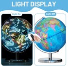9in Illuminated Globe Map W  88 Constellation   Built-in Led Night Light Metal