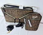 Stella   Dot Lady Boss Crossbody Bag   Mini Phone card  Purse Set Leopard Print 