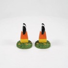 Dept 56 Candy Corn Topiaries Set 2 Pumpkintown Disney Village Halloween 6013682