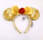 Disney Parks Belle Beauty And The Beast Minnie Mouse Ears Bow Headband