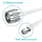 100ft Coax Cable 50   5d-fb Coaxial Cable Low Loss Cord With N-male To Sma-female