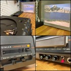 Vintage Singer Caramate 3200 Slide Projector W cassette Player  working no Tray 