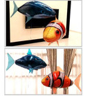 Inflatable Remote Control Flying Shark Balloon Toy Air Swimmer Fish Kids Party