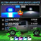 12x Rgb Led Rock Lights Kit With App Remote Control For Trucks Pickup Jeep Golf