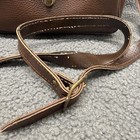 Vintage Leather Camera Bag Case Brown Shoulder Brass Hardware  703 Made In Usa