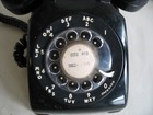 Vintage Bell System Western Electric Rotary Dial Desk Phone Black 500 Dm