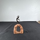 Vintage Kokopelli Flute Player Metal Silhouette Art Sandstone Arch Figurine 6 5 