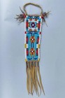Antique Native American American Crow Wet Stone Case   Pouch  Late 1880s-1910