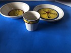 Peanuts  Snoopy 3 Piece Iroquois China Set 1968 Mint Condition Vintage