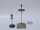 2x Antique C1900 Art Nouveau Sterling Silver   Silver Plated Hatpin Holders