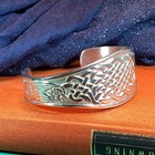 Celtic Knot Cuff Bracelet Birds Irish Scottish Norse Medieval Bangle New Pewter