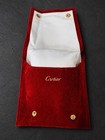 Cartier Travel Watch  Pouch   Cushion  Protective Case - Red - Suede  New
