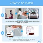  Four Corner Post Decorative Elegant Bed Net Canopy Set  White  