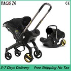 4-in-1 Baby Stroller Car Seat Combo Travel System Foldable Pushchair