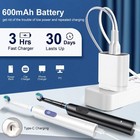 Sonic Electric Toothbrush Rechargeable 5 Modes 4 Brush Heads Usb Deep Clean