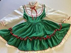 Vintage Christmas Holiday Party Dress Full Circle Red White 5 6 Reeds World Girl