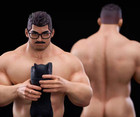 Muscular Male Doll Beard Daddy Funny Gay Doll Guy Toy Collectible 12in  Statue