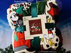 Disney Parks Mickey Mouse Christmas Holiday Buffalo Plaid Fleece Blanket Throw