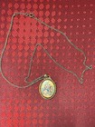 Pendant   Chain Antique Jewelry Scene Gallant Couple Fashion Of The 18th Century
