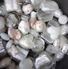 Lampwork Beads  1 2 Lb Bulk  White  Silver Foil  Gold Sand  Handmade Glass