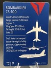 Delta Air Lines Pilot Trading Card 51 Bombardier Cs-100 Card 2016 Rare 
