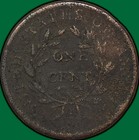 1807 6 Large 7 Over 6 Draped Bust Large Cent Very Fine Vf Coin  Corrosion  29612