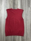 Tommy Hilfiger Red V-neck Knit Sweater Vest Pullover Men   s Size Xs