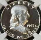 1963 Ngc Pf67 Cameo Silver Franklin 50c
