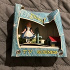 Vintage 1961  Marx Disneykins Alice In Wonderland In Damaged Box -  Tv Scenes