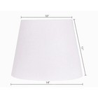 Tall White Linen Fabric Drum Lamp Shade 10 Inches Diameter 14 Inches Width 11
