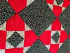 Handmade Quilted Christmas Candy Cane 41  Square Wall Hanging quilt