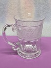 Vintage Art Deco Crystal Mugs  Acanthus Leaf Satin Band  Set Of 4