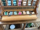 Antique J  p  Coats Spool Cotton Oak Sewing Cabinet Country Store Display