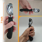 Heavy Duty Ice Cream Scoop Stainless Steel Icecream Scooper With Non Slip Rubber