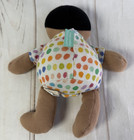 Lovevery 8    Organic Cotton Baby Doll Plush Black Hair Tan Skin Montessori Play
