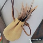Southwest Native American Medicine Tobacco Pouch Suede Leather Beaded 3 Sizes