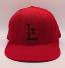 Vintage New Era St  Louis Cardinals Fitted Hat Size 7 5 8 Vtg 80s Red   Black 