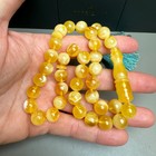 Handmade Honey White Amber Tasbih Misbaha Islamic Prayer Beads 10mm 27 5g
