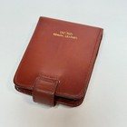 Vintage Buxton Genuine Leather Double Lipstick Case Holder Pouch With Mirror